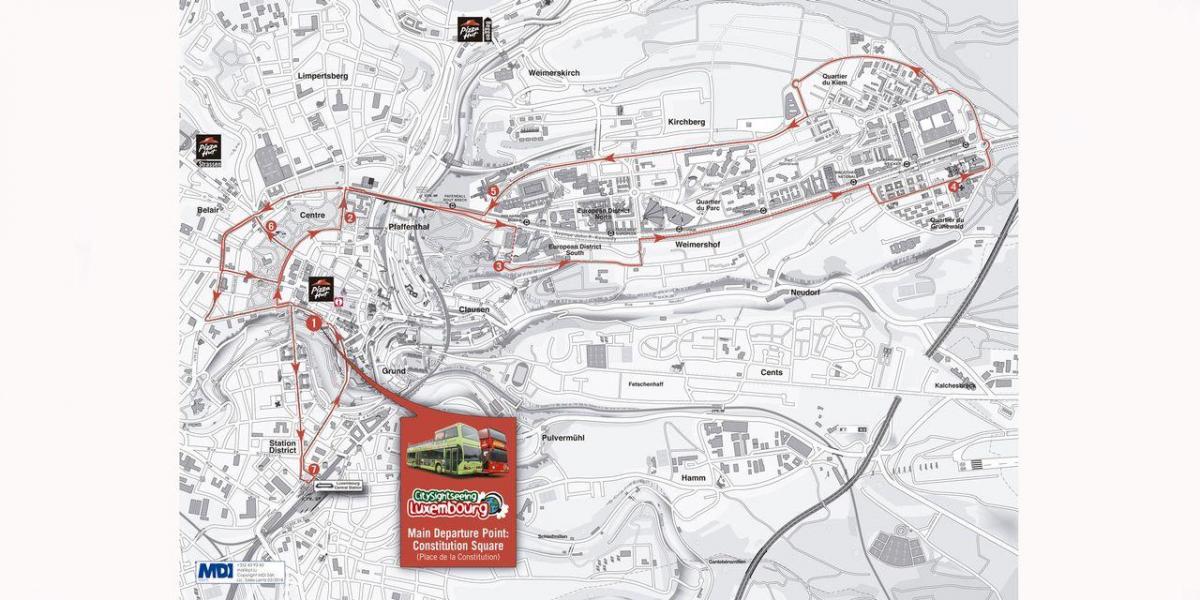 bản đồ của humvee Luxembourg