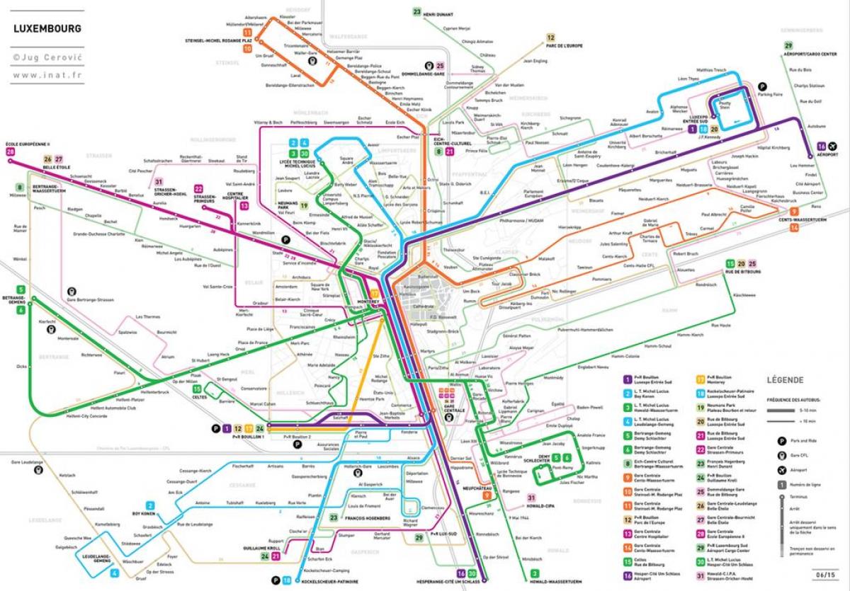 bản đồ của Luxembourg metro