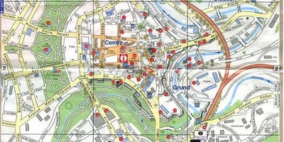Bản đồ của Luxembourg old town
