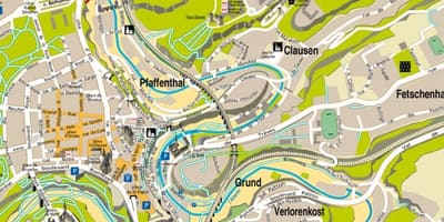 Bản đồ của đường Luxembourg
