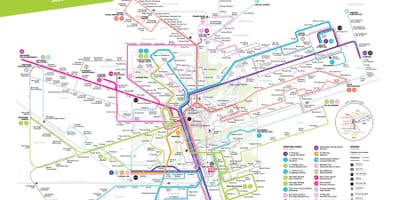 Luxembourg tuyến xe buýt bản đồ