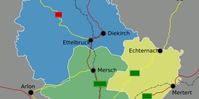 Bản đồ của Luxembourg chính trị