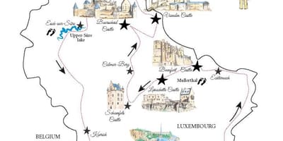 Bản đồ của Luxembourg lâu đài