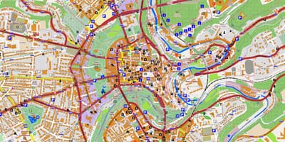 Bản đồ của Luxembourg trung tâm thành phố
