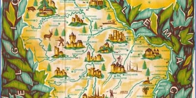 Bản đồ của Luxembourg ngắm cảnh