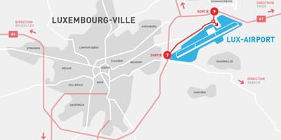 Bản đồ của sân bay Luxembourg