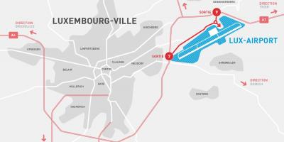 Bản đồ của sân bay Luxembourg